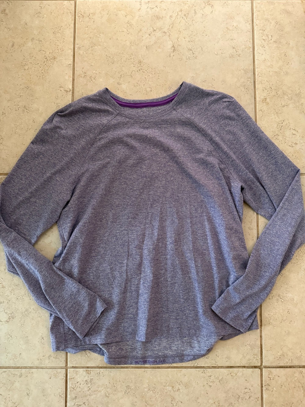 Lululemon Womens Shirt Long Sleeve Crew Heathered